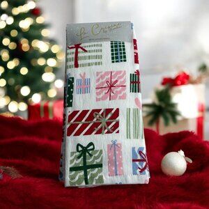 La Cuisine Christmas Gifts Bow White Red Pink Kitchen Towel 26 x 18 Set of 4 NEW